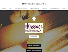 Tablet Screenshot of massagebyadrienne.com